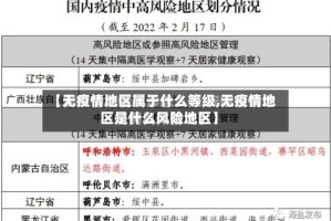 【无疫情地区属于什么等级,无疫情地区是什么风险地区】