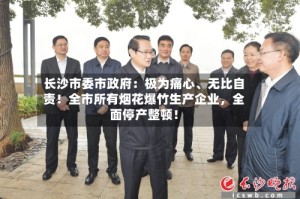 长沙市委市政府：极为痛心、无比自责！全市所有烟花爆竹生产企业，全面停产整顿！