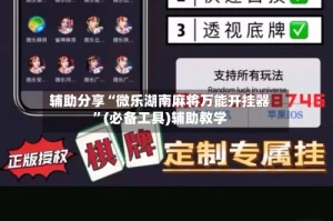 辅助分享“微乐湖南麻将万能开挂器”(必备工具)辅助教学