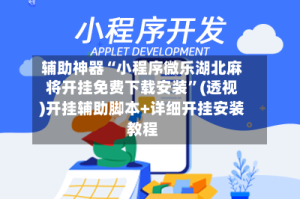 辅助神器“小程序微乐湖北麻将开挂免费下载安装”(透视)开挂辅助脚本+详细开挂安装教程