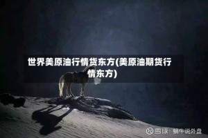 世界美原油行情货东方(美原油期货行情东方)