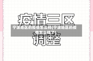 宁波地区的疫情怎么样(宁波地区的疫情怎么样了)