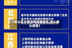 【怎么区分有没有疫情地区,怎么确认疫情】