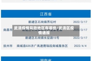 武清疫情风险地区有哪些/武清区疫情通报