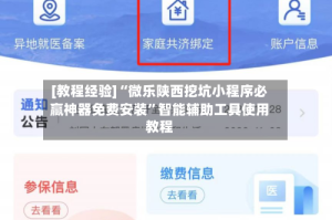[教程经验]“微乐陕西挖坑小程序必赢神器免费安装”智能辅助工具使用教程
