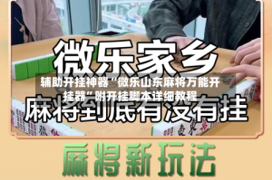 辅助开挂神器“微乐山东麻将万能开挂器”附开挂脚本详细教程