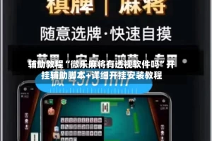 辅助教程“微乐麻将有透视软件吗”开挂辅助脚本+详细开挂安装教程