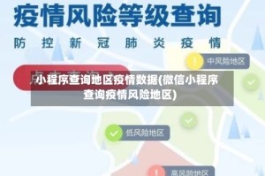 小程序查询地区疫情数据(微信小程序查询疫情风险地区)