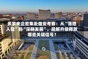 多家央企密集赴雄安考察：从“落地入驻”到“深耕发展”，疏解升级释放哪些关键信号？