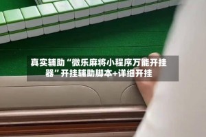 真实辅助“微乐麻将小程序万能开挂器”开挂辅助脚本+详细开挂