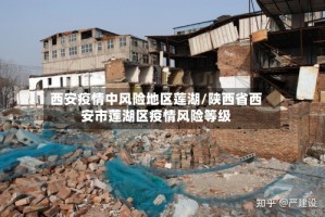 西安疫情中风险地区莲湖/陕西省西安市莲湖区疫情风险等级