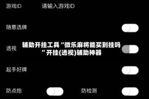 辅助开挂工具“微乐麻将能买到挂吗”开挂(透视)辅助神器