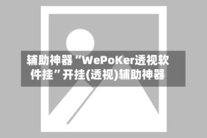 辅助神器“WePoKer透视软件挂”开挂(透视)辅助神器