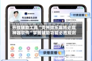 开挂辅助工具“贵州微乐麻将必赢神器软件”掌握辅助功能必胜规则