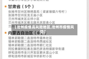 【沧州疫情高风险地区,沧州市疫情风险】