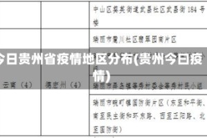 今日贵州省疫情地区分布(贵州今曰疫情)