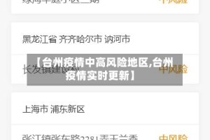 【台州疫情中高风险地区,台州疫情实时更新】