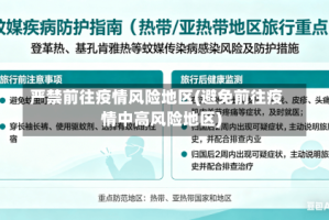 严禁前往疫情风险地区(避免前往疫情中高风险地区)