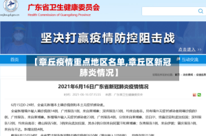 【章丘疫情重点地区名单,章丘区新冠肺炎情况】