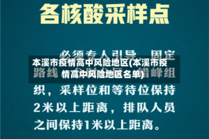 本溪市疫情高中风险地区(本溪市疫情高中风险地区名单)