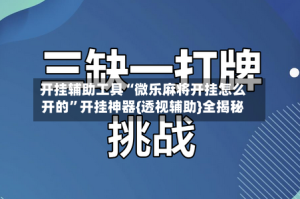 开挂辅助工具“微乐麻将开挂怎么开的”开挂神器{透视辅助}全揭秘