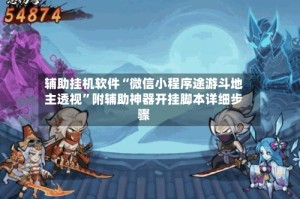 辅助挂机软件“微信小程序途游斗地主透视”附辅助神器开挂脚本详细步骤