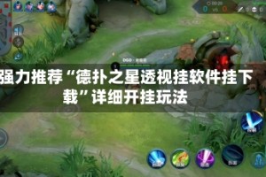 强力推荐“德扑之星透视挂软件挂下载”详细开挂玩法
