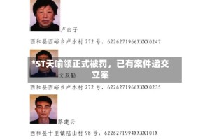 *ST天喻领正式被罚，已有案件递交立案