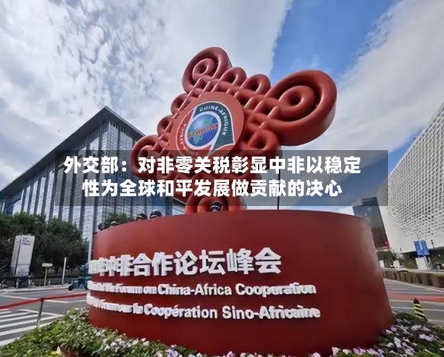 外交部：对非零关税彰显中非以稳定性为全球和平发展做贡献的决心-第1张图片