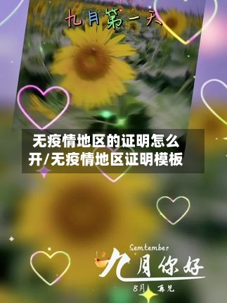 无疫情地区的证明怎么开/无疫情地区证明模板-第1张图片