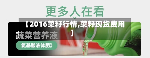 【2016菜籽行情,菜籽现货费用】-第1张图片