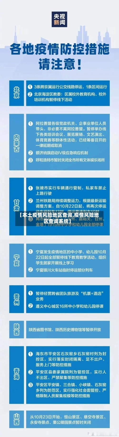 【本土疫情风险地区查询,疫情风险地区查询系统】-第1张图片