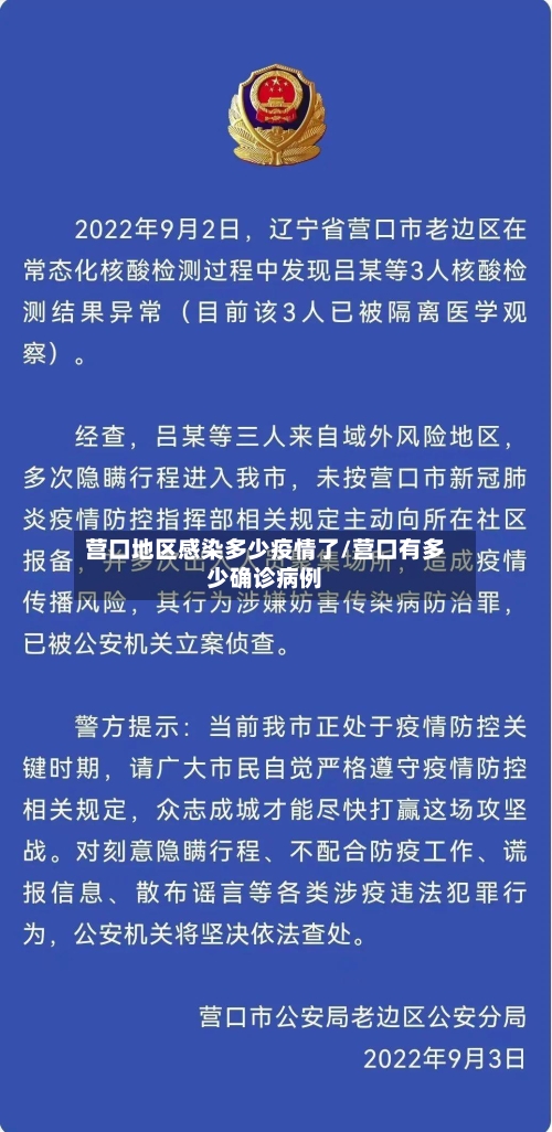 营口地区感染多少疫情了/营口有多少确诊病例-第1张图片