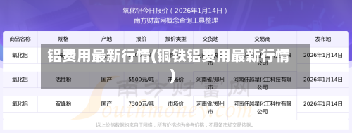 铝费用最新行情(铜铁铝费用最新行情)-第1张图片