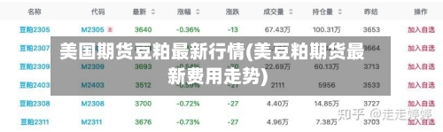 美国期货豆粕最新行情(美豆粕期货最新费用走势)-第1张图片