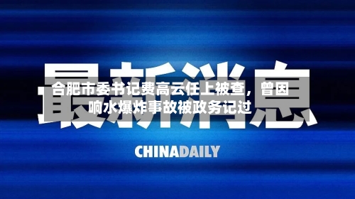 合肥市委书记费高云任上被查，曾因响水爆炸事故被政务记过-第1张图片
