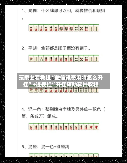 玩家必看教程“微信讯奇麻将怎么开挂”+透视挂	”开挂辅助软件教程-第1张图片
