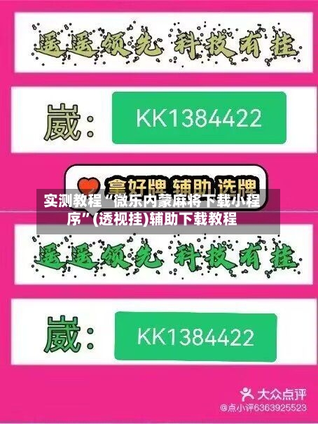 实测教程“微乐内蒙麻将下载小程序	”(透视挂)辅助下载教程-第1张图片