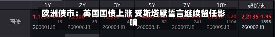 欧洲债市：英国国债上涨 受斯塔默誓言继续留任影响-第1张图片
