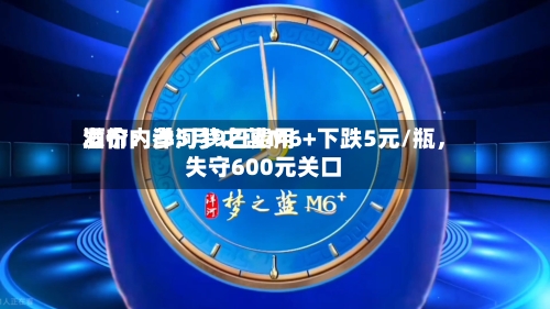 酒价内参5月9日费用发布：洋河梦之蓝M6+下跌5元/瓶，失守600元关口-第1张图片