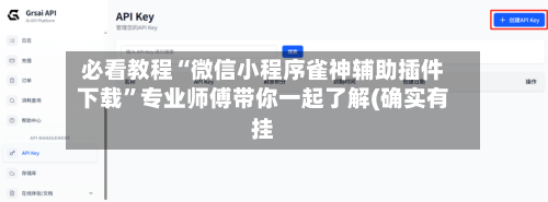 必看教程“微信小程序雀神辅助插件下载”专业师傅带你一起了解(确实有挂-第1张图片