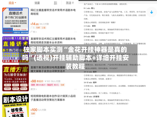 独家脚本实测“金花开挂神器是真的吗	”(透视)开挂辅助脚本+详细开挂安装教程-第1张图片