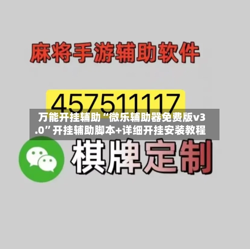 万能开挂辅助“微乐辅助器免费版v3.0	”开挂辅助脚本+详细开挂安装教程-第1张图片