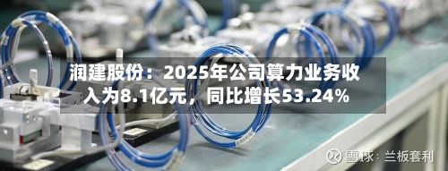 润建股份：2025年公司算力业务收入为8.1亿元，同比增长53.24%-第1张图片