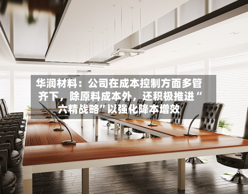 华润材料：公司在成本控制方面多管齐下，除原料成本外	，还积极推进“六精战略”以强化降本增效-第1张图片