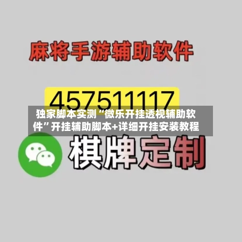 独家脚本实测“微乐开挂透视辅助软件”开挂辅助脚本+详细开挂安装教程-第1张图片