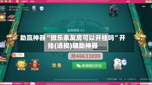 助赢神器“微乐亲友房可以开挂吗”开挂(透视)辅助神器-第1张图片