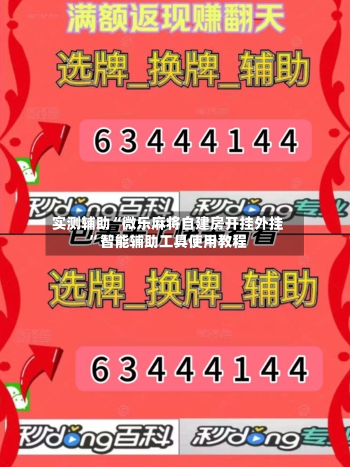 实测辅助“微乐麻将自建房开挂外挂	”智能辅助工具使用教程-第1张图片