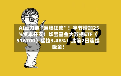 AI算力链“通胀狂欢”！字节增加25%资本开支！华宝基金大数据ETF（516700）猛拉3.48%！此前2日连续吸金！-第1张图片