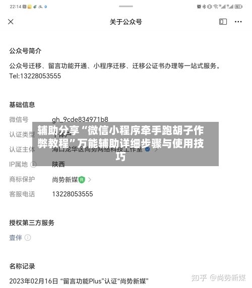 辅助分享“微信小程序牵手跑胡子作弊教程”万能辅助详细步骤与使用技巧-第1张图片